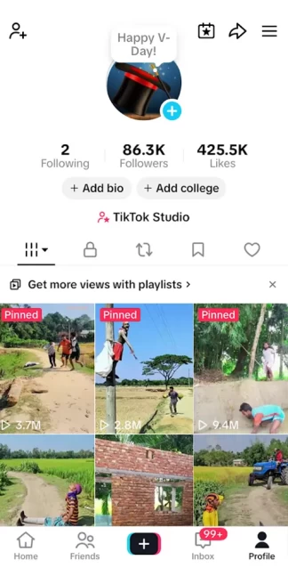 Instanly Delivery/ Monetized 86K Followers+425K Likes Account/ Creator Rewards Program Activated/ Live Stream/ Full Access