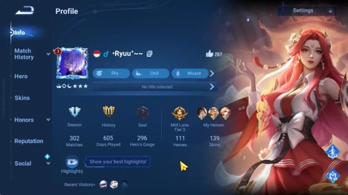 Hero 111 Skin 139|Saint Saiya Dharma,3 Sanxingdui,2 epic (Lu Bu,Li Bai),Lyn24 Da Qiao,Etc|LogInfinte|CheckSS(HOK1825)