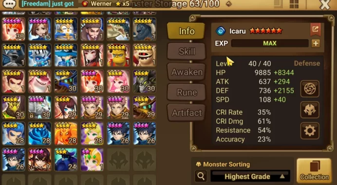 ASIA Lv90|2 LD(Narsha,Groa)|24 Total NB5(Seara,Psamathe)+28 6* Mnstr|Scrol(1 SWC25,4 Tekken,1 Trans,7 LDS,9 LS,319 MS)|SWR1047