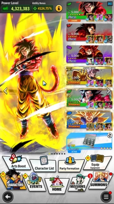 421M Total Power|LV 186|7 Ul+ 41 LL|SS4 Gogeta,SS Goku,SS4 Goku,Fusion Zamasu,SS4 Vegeta,Vegeta,Etc||Android|CheckSS(DBL992)