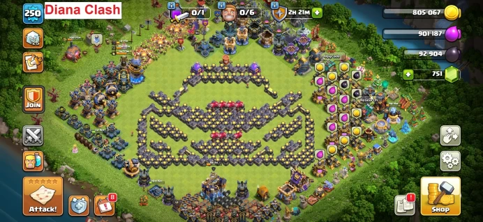 TH18-XP250-(5 Max Heroes-106 Max Walls)- 11 Hero Skins-32 Statues-Lifetime Warranty-Immediate Delivery