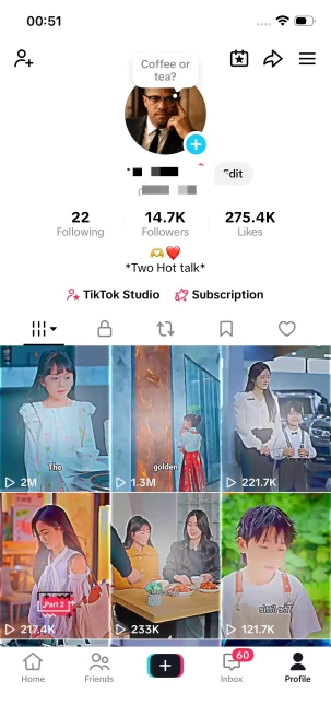 Instanly Delivery/ Monetized 14K Real Followers+270K Real Likes Account/ Creator Rewards Program Activated/ Live Stream/ Full Acce21