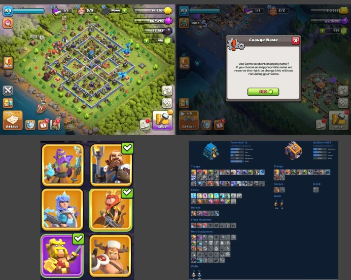 ■TH:12 (+55%) ■Heroes: K33 Q34 P20 W19 ■Skins:6 ■BH:9 ■Full Access ■Instant Delivery ■A5420