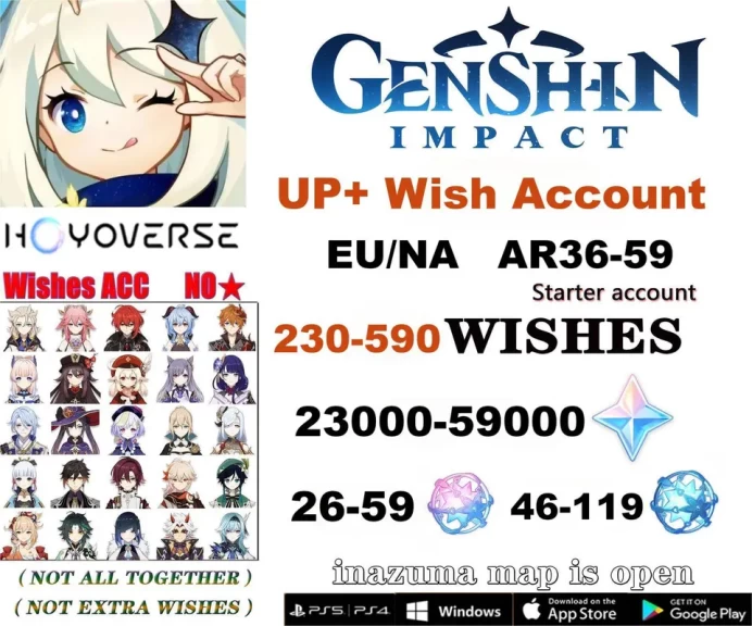 JS3665//EU//FemaleAR 55[Ineffa+Columbina+533+Wishes//52486+Primogems,105+Acquaint Fate,60+Intertwined Fate