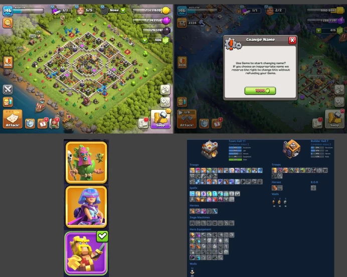 ■TH:11 (+90%) ■Heroes: K38 Q49 P20 W20 ■Skins:3 ■BH:7 ■Full Access ■Instant Delivery ■A5428