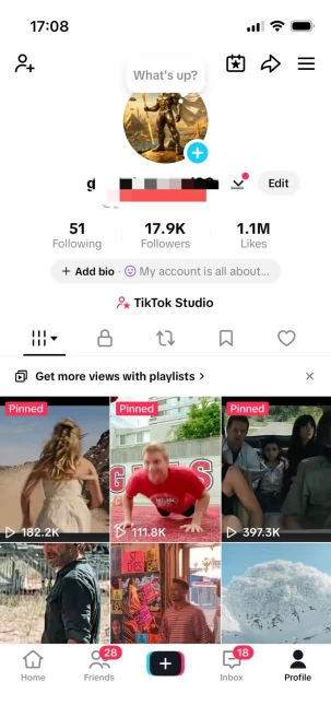 Instanly Delivery/ Monetized 17K Real Followers+1.1M Likes Account/ Creator Rewards Program Activated/ Live Stream/ Full Acce21