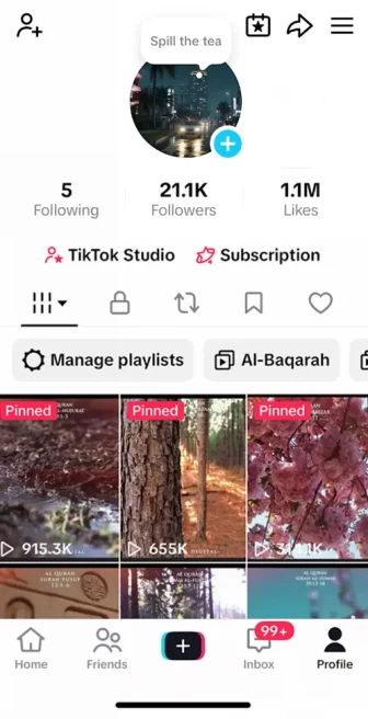 Instanly Delivery/ Monetized 21K Real Followers+1.1M Real Likes Account/ Creator Rewards Program Activated/ Live Stream/ Full Access