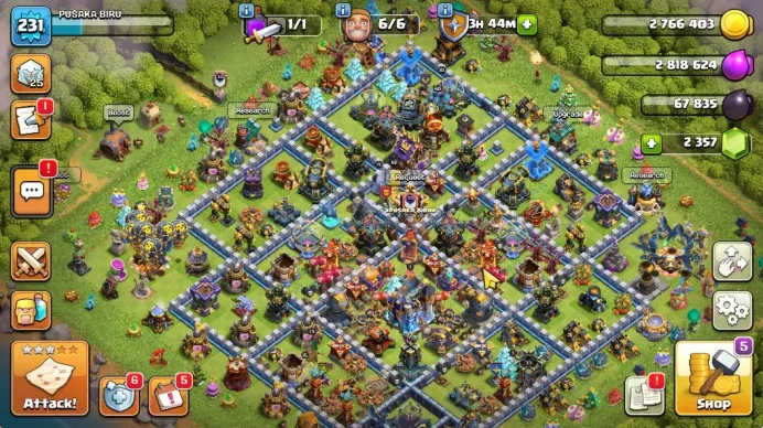 TH 18 - BH 10|LV 231|HH 11|BK 62,AQ 73,GW 73,MP 60,RC 33|CN OFF|Protect OFF|TAKE MAIL(COC1986)