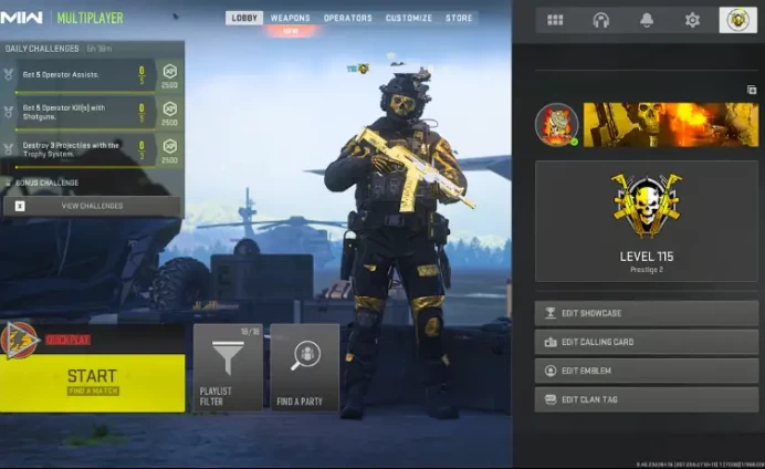 MW2 S3 Blackcell 25 Guns Maxed Level 115 17 Ops