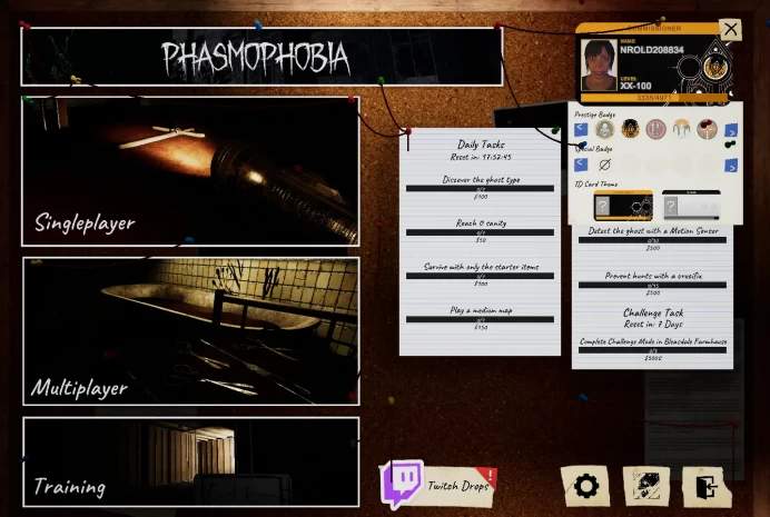 LVL XX-100 + 2 Billion $ + 20 Prestiges + 3 Tier Items - Phasmophobia Steam account+Full Access+Region Free [Automatic Delivery]