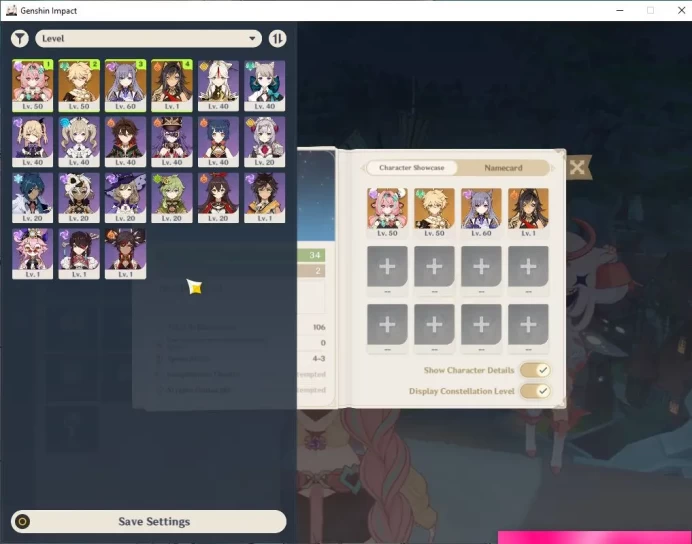 ASIA|AR 34|1 limited +17(*4Charater)|[Varesa],Keqing,Dehya,(Barbara,Gaming,Etc)|Low Explore Map|Mc Male|TakeMail|CheckSS(GI5016)