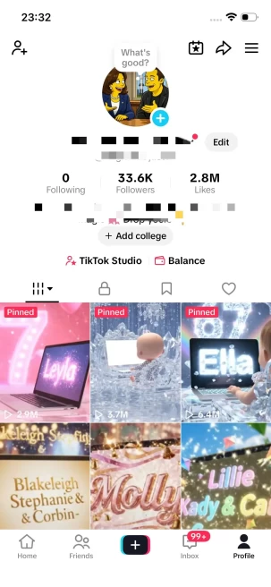 Instanly Delivery/ Monetized 33K Real Followers+2.8M Real Likes Account/ Creator Rewards Program Activated/ Live Stream/ Full Acce21