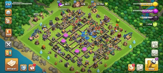 TH 18 (TH 17 Full Max), 8 Equipment Epic, Hero Max, Wall Max, Defense max  , have 1491 stars war , Warranty Lifetime