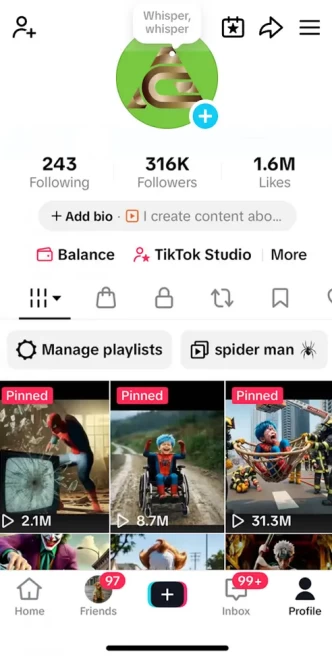 Germany Monetized Account/ 316K Real Followers+1.6M Real Likes/ Creator Rewards Program Activated/ Tiktok Shop For Creator/ Full Access