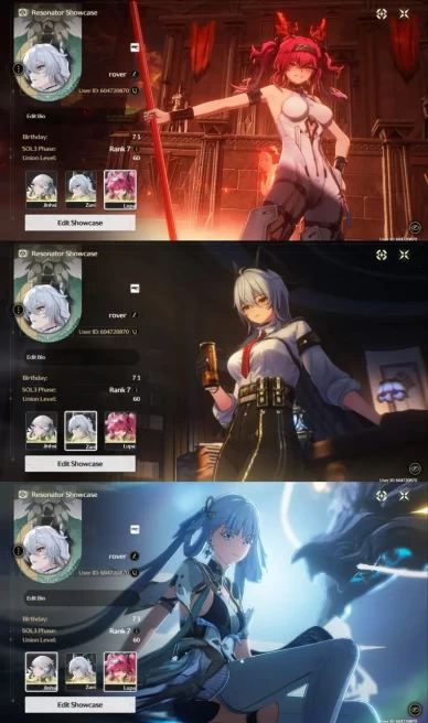 All Platform - EU - Union 60 - 20 Character 9 5'Star - 7 Weapon 5'Star - Lupa - Zani - Jinshi - Phoebe - Verina - Code1393
