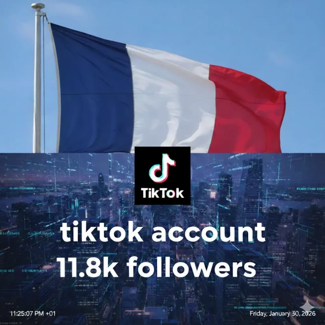 FR France| Account | TikTok Account 11.8k Real Followers 44k Likes Full access +Live Access