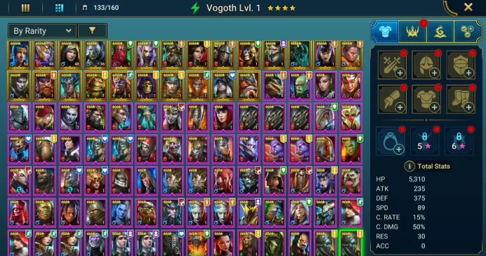 Starter acc with Gaspard : 93k energy / 59 mln coins / Hurndig, Bivald, Arix, Ninja + 19 Login Legendaries / Cardinal, Slixus