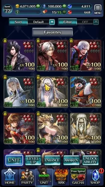 Global Rank 22|Collab DMC,Ascended rolland,G. Lilaha,Telestio,Gilbert,Etc|1 Ur + 3 LR Ark|Code Only|Check SS(LC1004)