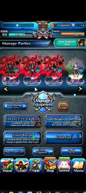Global|Rank 89|15 Ascend|PaladinRoyTW,SaitoTW,ShadowTW,ShizuTW,OiKatzo,Makoto,Alpha,etc|Lpot 239|Check SS (GS1938)