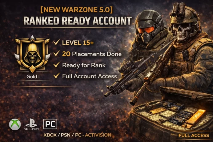 [ NEW WARZONE 5.0 ] 20 PLACEMENTS DONE ACCOUNT | LEVEL 20+ | NOT RANKED READY | FULL ACCESS | XBOX / PSN / PC - ACTIVISION (NO BO7)