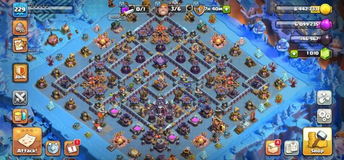 TH 15 Full Max, 7 Equipment Epic, Defense Full Max, Hero Max, 2 Hero Skin, 1 Map Skin, Wall Max, Magic Items