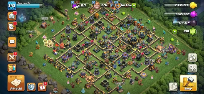 TH 17 Max, 5 Equipment Epic, Hero Max, Defense Max, Wall Max, Defense Max, Hero Max, 5 Hero Skin,  200 League Medal