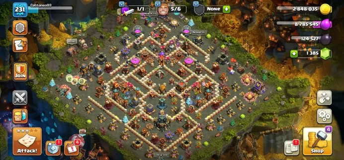 TH 16 Full Max, 11 Equipment Epic, 3 hero Skin, 1 map Skin, Defense Full Max, Wall Max, Hero High Level, Magic Items, 188League Medal