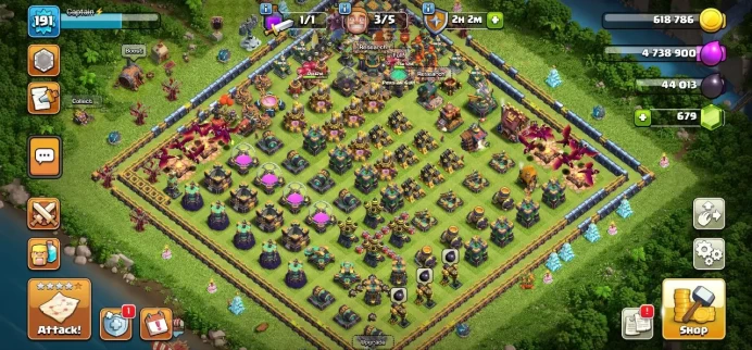TH 14 Full Max, 8 Equipment Epic, Defense Full Max, Wall Max, Hero High Level, Magic Items