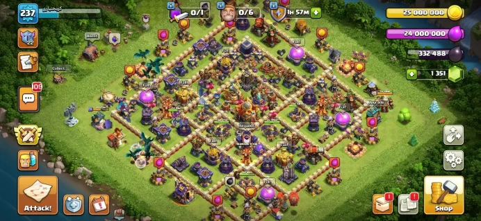 TH 16 Max, 4 Equipment Epic, Wall Full Max, Defense Full Max TH 15, Magic Items