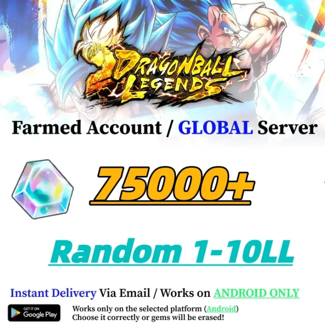 Global//[Android only] 75000+Chrono Crystal】+Random 1-10LL|Baidan ID | The plot has been completed | DragonBall Legends