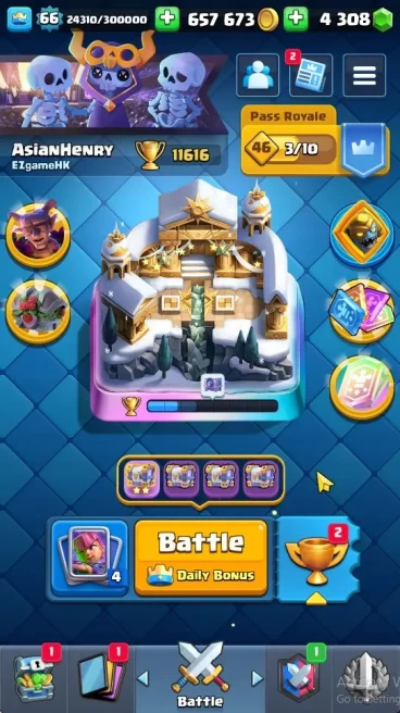Lv 66|Trophy 11616|KTL 15|Limited Skin|Card 121|1 HERO 18 EVO 8 Champ 21 Legendary 33 Epic 30 Rare 29 Common |Take Email(CR1432)