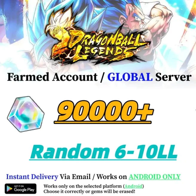 Global//[Android only] 90000+Chrono Crystal】+Random 6-10LL|Baidan ID | The plot has been completed | DragonBall Legends