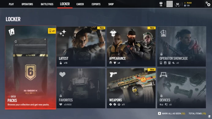 Level 50 | UPLAY (9 Gun Skins) (37 pack) (30 Operators) 76K+ Renown Hand Levelled Ranked Ready #pinasort91538
