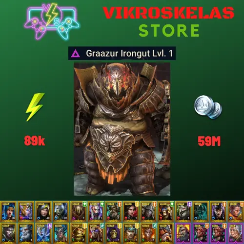 Starter acc with Graazur : 89k energy / 59 mln coins / Opardin, Pyxniel, Arix, Ninja + 19 Login Legendaries / Geomancer