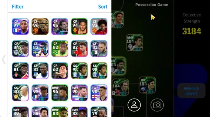 Mobile|Big Time Diego Forlan{Desire Doue,Michael Olise}Blitz Curler,Fernando Morientes(Bullet Header),Raul,ETC|TakeEmail(EF1297)