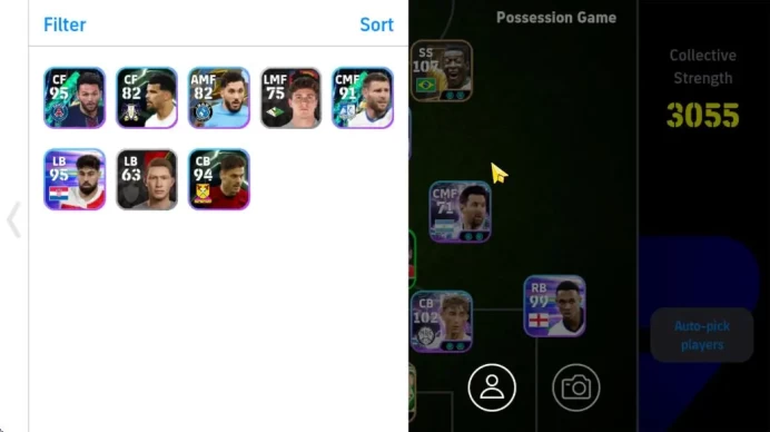 Mobile| Oliver Kahn(GK Spirit Roar),Pele,Eden Hazard(Phenom Pass),El-Hadji Diouf (Phenom Finish),ETC|TakeEmail(EF1300)