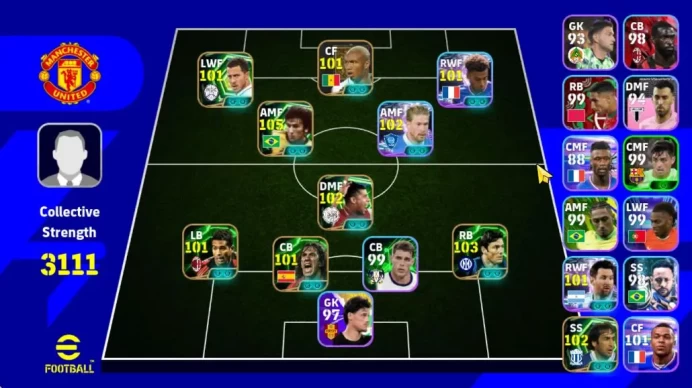Mobile| El-Hadji Diouf,Raul, (Phenom Finish),Zico,Desire Doue (Blitz Curler),Kevin De Bruyne (Phenom Pass),ETC|TakeEmail(EF1302)