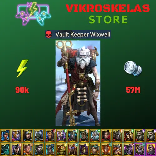 Starter acc with Wixwell : 90k energy / 57 mln coins / Leorius, Soulless, Ruel, Arix, Ninja + 19 Login Legendaries / Rector Drath
