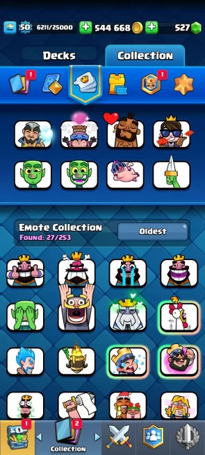 Level 50/ 5 card max(1 card  16) 540 k gold/5 skin towers/8900 cup/ Free change name/500 gem/Lifetime warranty(C2193)