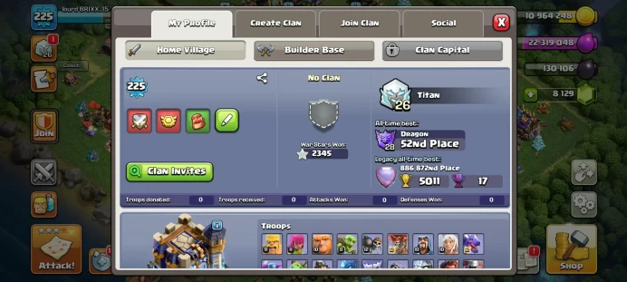 8129 GEMS | MAX EPIC EQUIPMENT | FREE NAME | 2345 WAR STARS | MAX HERO | LOTS OF MAGIC ITEMS EQUIPMENT EPIC HERO SKIN GEMS