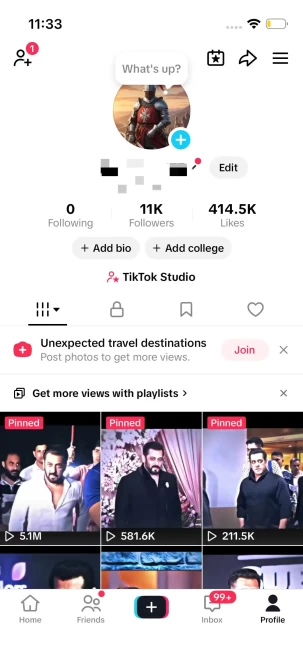 Instanly Delivery/ Monetized 11K Real Followers+400K Real Likes Account/ Creator Rewards Program Activated/ Live Stream/ Full Access