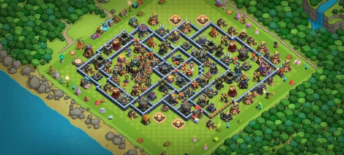 Th 17 Level 214 | Hero (100/100/75/50) | 11 Equipment Epic | 9 Magic Items | 4 Hero Skin | War Stars | 6191 Gems