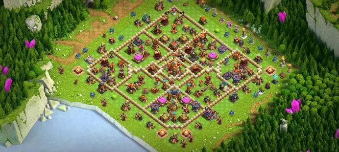 Th 16 Level 240 | Hero (80/87/61/38) | 8 Equipment Epic | 7 Magic Items | 6 Hero Skin | War Stars | 1605 Gems