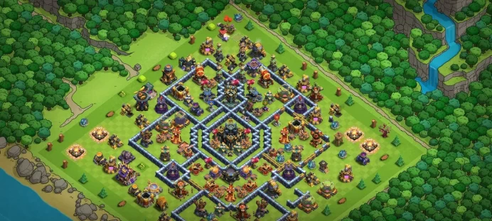 Th 17 Level 186 | Hero (72/87/60/34) | 5 Equipment Epic | 17 Magic Items | 3 Hero Skin | War Stars | 21 Gems