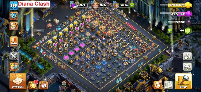 TH18-XP295-(5 Max Heroes-114 Max Walls-26K Legendary Loot-3 Map Skins-6 Epic Max Gear)- 4204 Varastar-6 Hero Skins-Lifetime Warranty