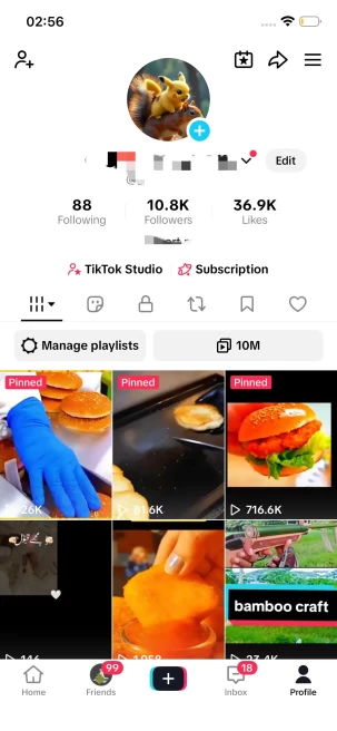 Germany Monetized Account/ 10K Followers+36K Likes/ Creator Rewards Program Activated/ Live Stream/ Full Access