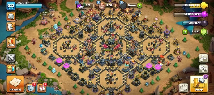 TH 17 Full Max, 5 Equipment Epic, Hero Max, Wall Max, Defense max , have 3037 geem ,have 339 League Medal, Warranty Lifetime