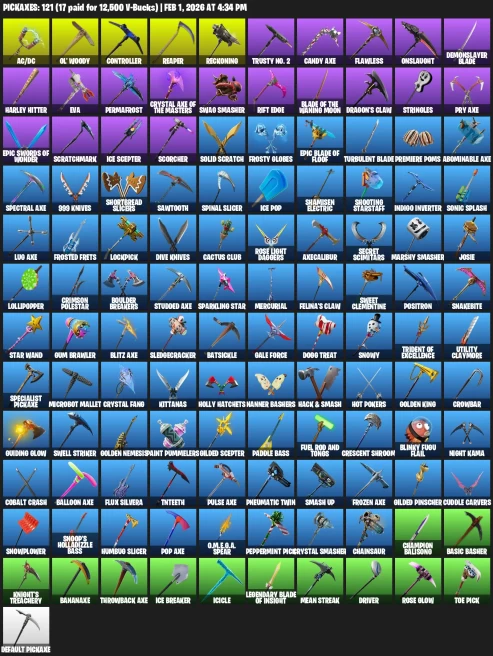 107 skins | Ikonik + Sparkle Specialist + The Reaper