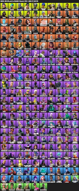 236 skins | Wonder | IKONIK | The Reaper | Blue Squire | Royale Knight | Elite Agent | Blue Team Leader | Rogue Agent