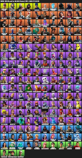 183 Skins | IKONIK | Kratos | Omega (Lights) | OG STW FP5 | Leviathan Axe | Take The L | 50 VB